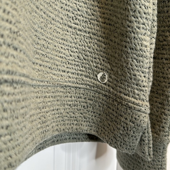 WOMEN'S MOCK NECK JACQUARD PULLOVER IN GREEN SZ Large - Picture 2 of 5